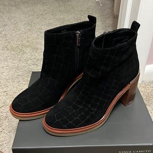 Vince Camuto black suede boot